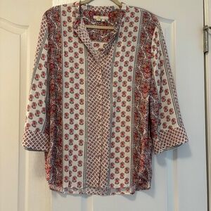 Boden Size 8 Mixed Print Blouse